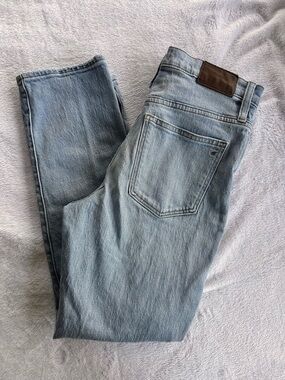 Madewell High Rise Slim Crop Jeans Distressed Light Wash Size 25